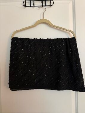 Banana Republic Black Beaded Skirt